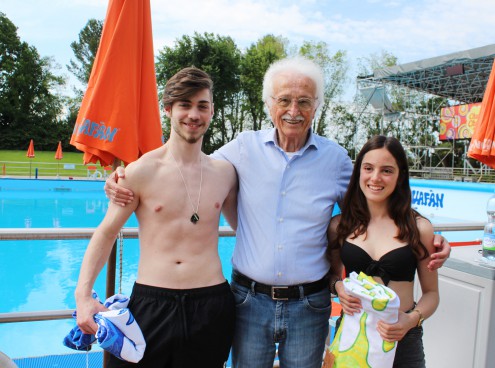 Giulio e Emily, primi clienti di Aquafan 2019