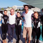 Filippo Magnini si scatena anche sugli scivoli