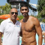 Filippo Magnini si scatena anche sugli scivoli