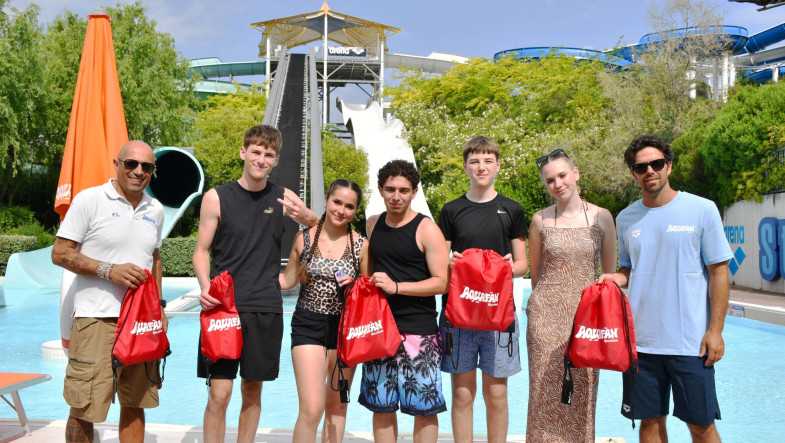 Giorgio, Susanna, Anastasia, Federico e Giulio i primi dell'Aquafan 2026!