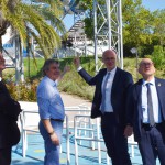 Il Ministro D'Incà tra gli scivoli di Aquafan 